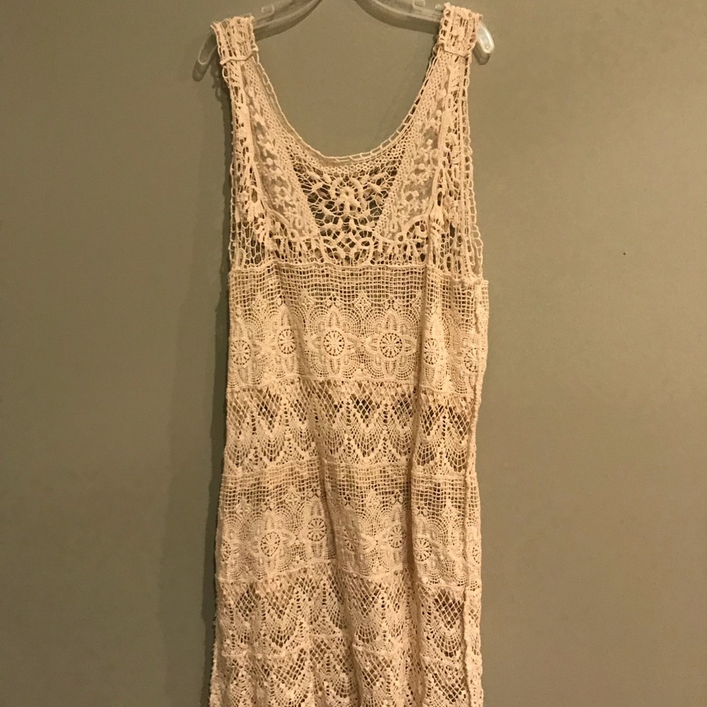 Urban Outfitters Cream Lace / Crochet Tunic